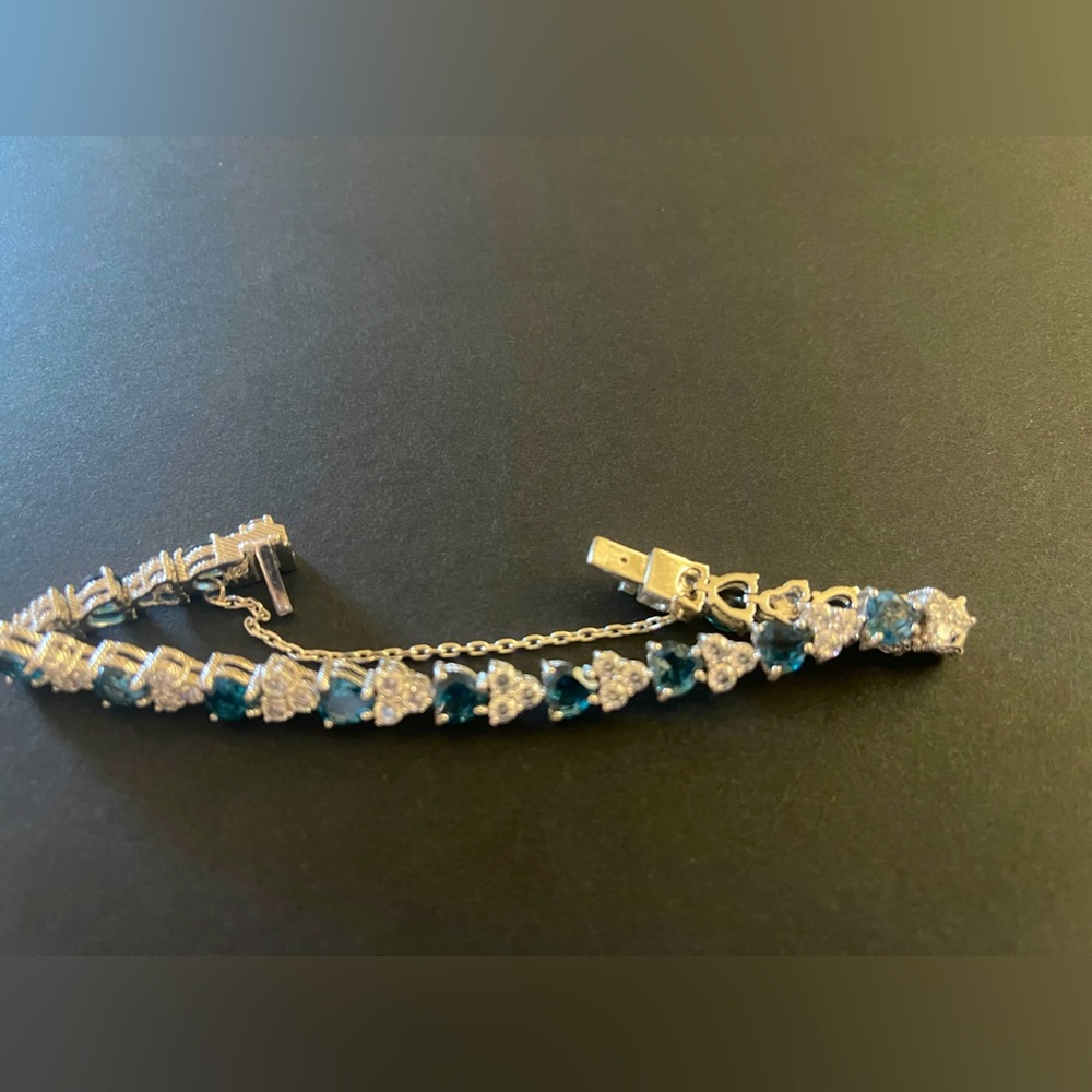 Judith Ripka London Blue Topaz Tennis Bracelet, 7.25”